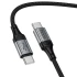 Дата кабель Hoco X121 Nuevo Type-C to Type-C 60W (1.5m) – Black. Фото 6 з 7