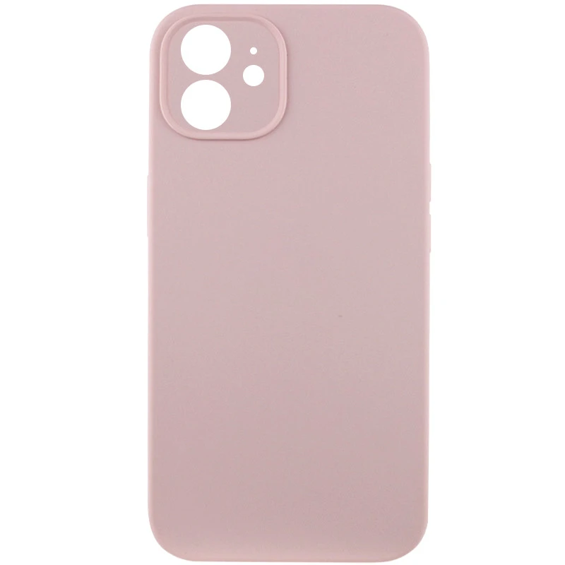 Чохол Silk Full Camera Protective (AA) NO LOGO для Apple iPhone 12 (6.1") – Рожевий / Chalk Pink. Фото 1 з 3