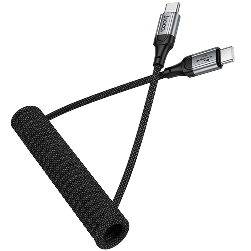 Дата кабель Hoco X121 Nuevo Type-C to Type-C 60W (1.5m) – Black. Фото 7 з 7
