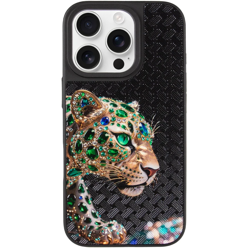 Чехол TPU+PC Crystal Hunt with MagSafe для Apple iPhone 16 Pro – Black. Фото 3 из 8