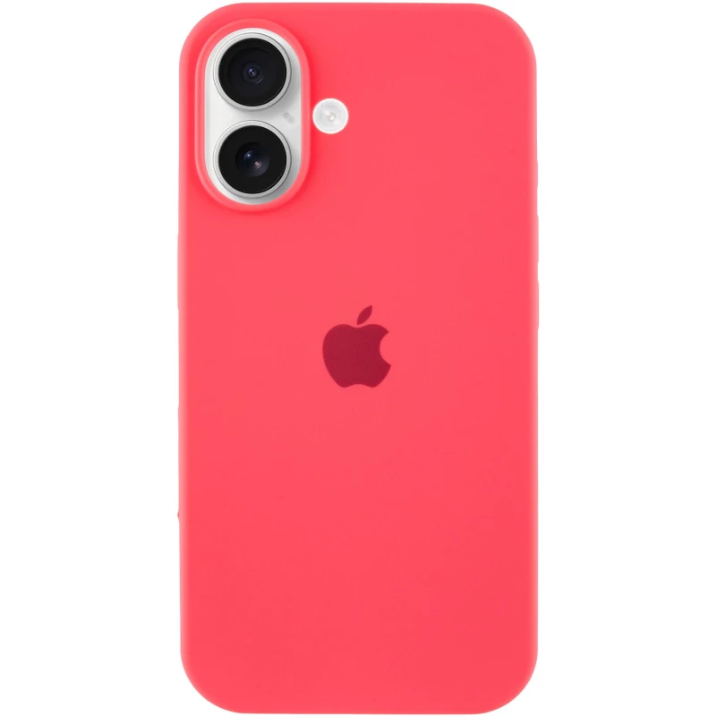 Чохол Silicone Case з закритим низом на Apple iPhone 16 Plus – Кавуновий / Watermelon red. Фото 1 з 7