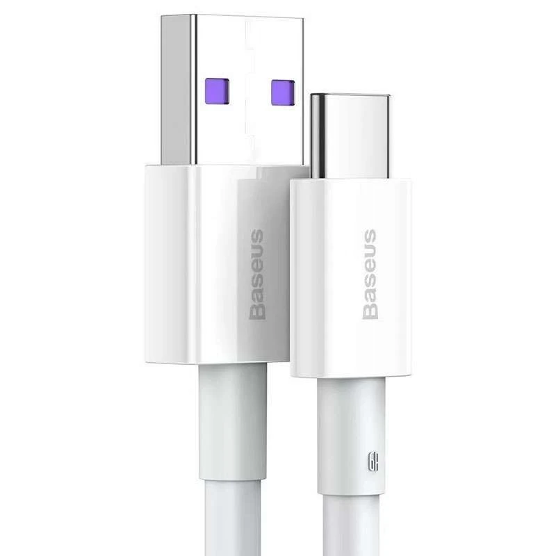 Дата кабель Baseus Superior Series Fast Charging USB to Type-C PD 66W (2m) – Білий. Фото 3 з 4