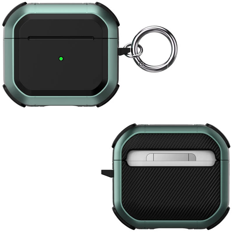 Футляр протиударний Black ed. для навушників Airpods 3 – Apple Green. Фото 4 з 6