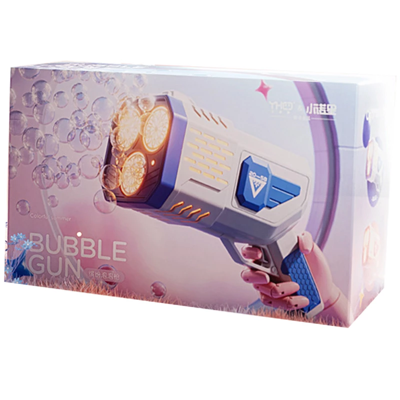 Пістолет з мильними бульбашками SHT 333-16 на 36 отворів + 2xbottle 150ml – Blue. Фото 3 з 3