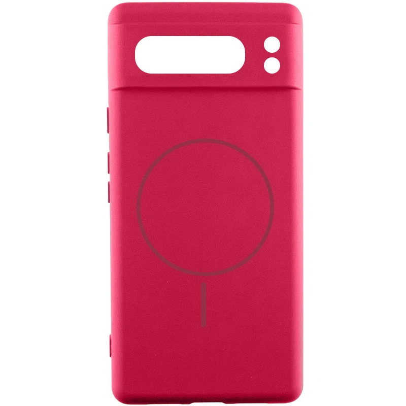Чехол Silicone Cover Lakshmi Full Camera (AA) with Magnetic Fit для Google Pixel 8 Pro – Красный / Rose Red. Фото 1 из 1