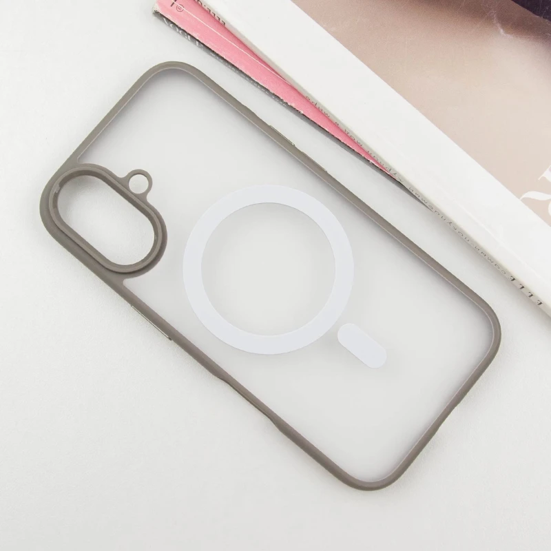 TPU+PC чохол Blueo Skin Friendly Frosted with MagSafe для Apple iPhone 16 – Сірий / Grey. Фото 2 з 6