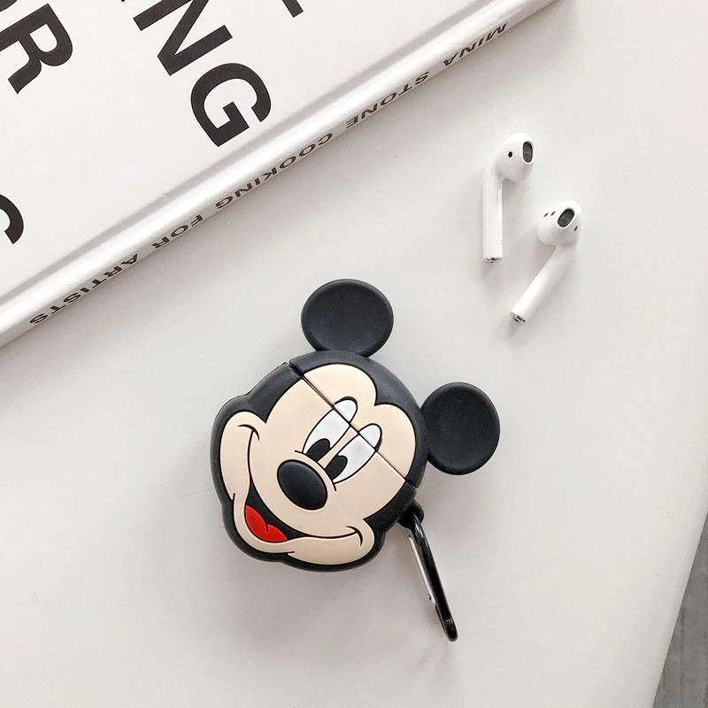 Силіконовий футляр Disney series для навушників AirPods 1/2 + карабін – Міккі Маус. Фото 2 з 6