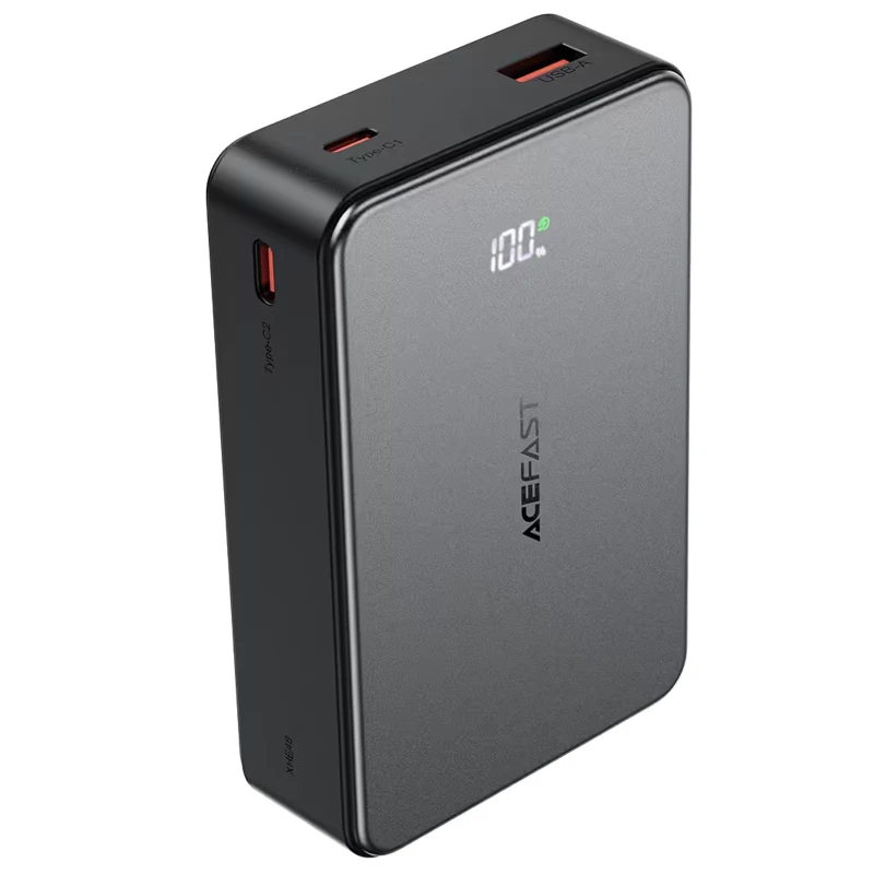 Портативний ЗП Power Bank Acefast M29 22.5W with cable 20000 mAh – Black. Фото 1 з 5