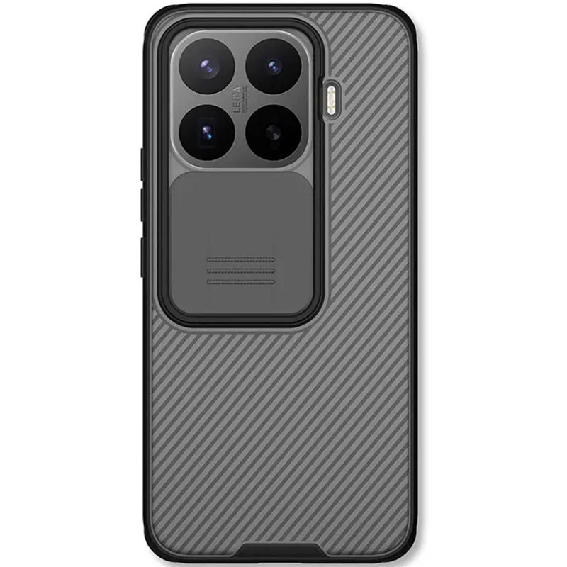 Карбоновая накладка Nillkin Pro со шторкой для камеры для Xiaomi 17T – Transparent black. Фото 2 из 4