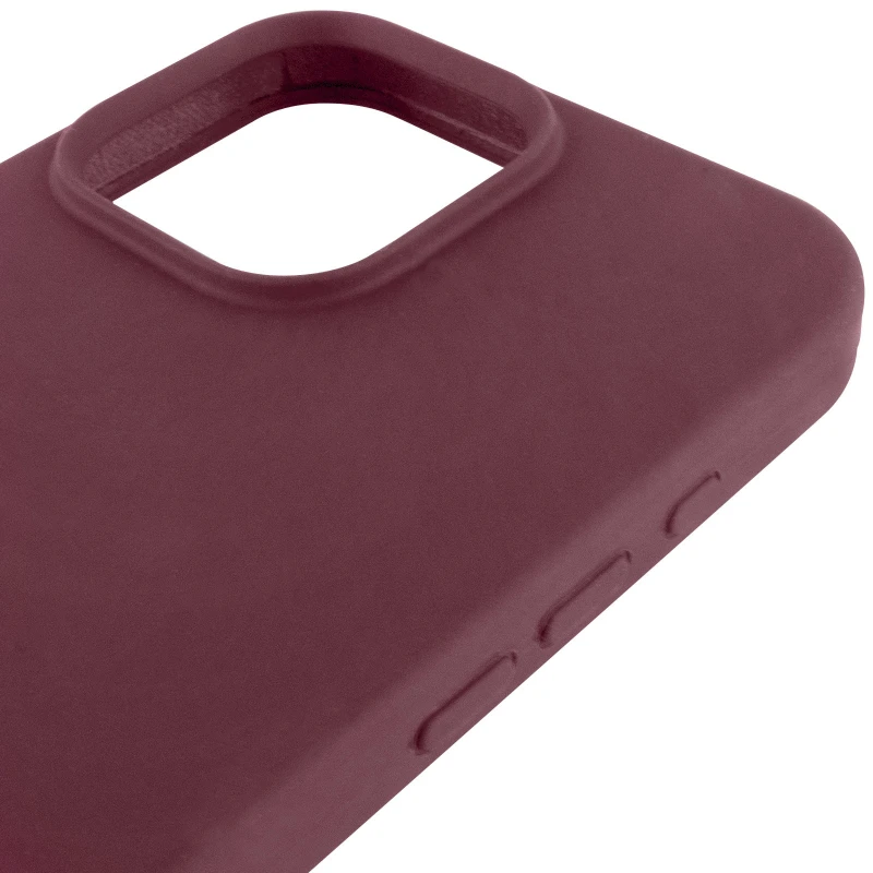 Чохол з закритим низом Silicone Case на Apple iPhone 16 Pro – Бордовий / Plum. Фото 11 з 12