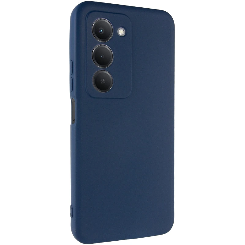 Цветной силиконовый чехол GETMAN с закрытой камерой на Xiaomi Redmi 15 (EU) – Синий / Midnight Blue. Фото 2 из 9