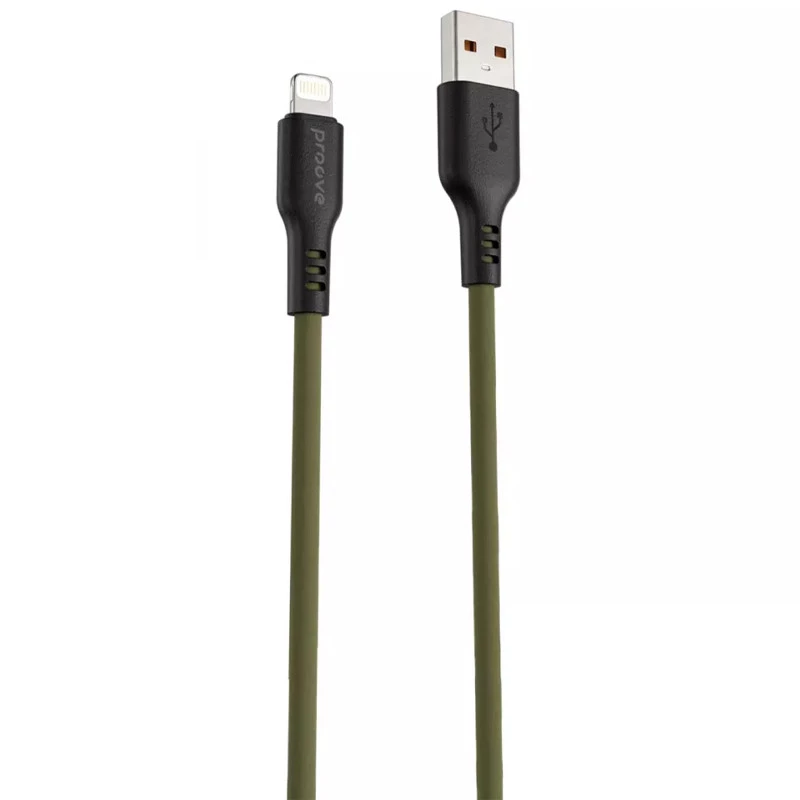 

Дата кабель Proove Rebirth USB to Lightning 2.4A (1m) (Green)