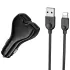 АЗП Borofone BZ35 Leader PD15W+QC3.0 total 30W (2USB-A/2C) + кабель USB to Lightning – Black. Фото 1 з 4