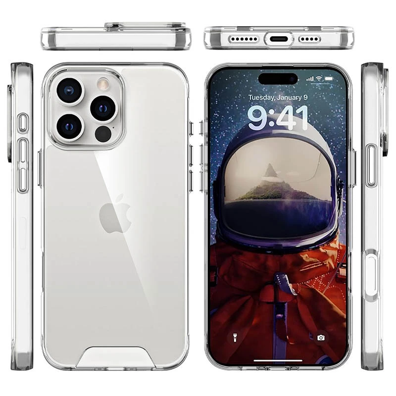 Силіконовий чохол Space Case на Apple iPhone 16 Pro – Прозорий. Фото 5 з 13