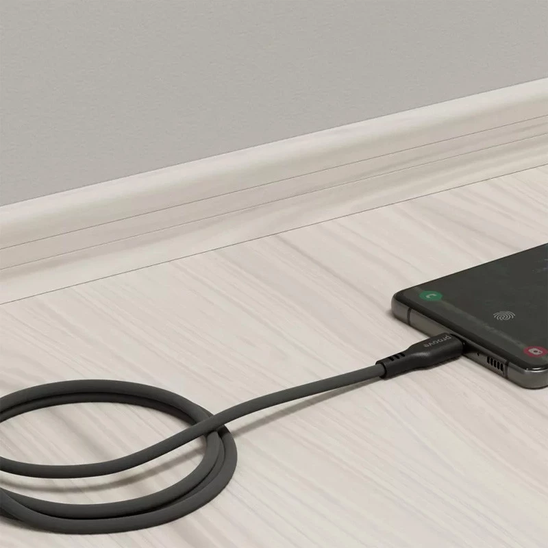 Дата кабель Proove Rebirth USB to Type-C 2.4A (1m) – Black. Фото 2 з 3