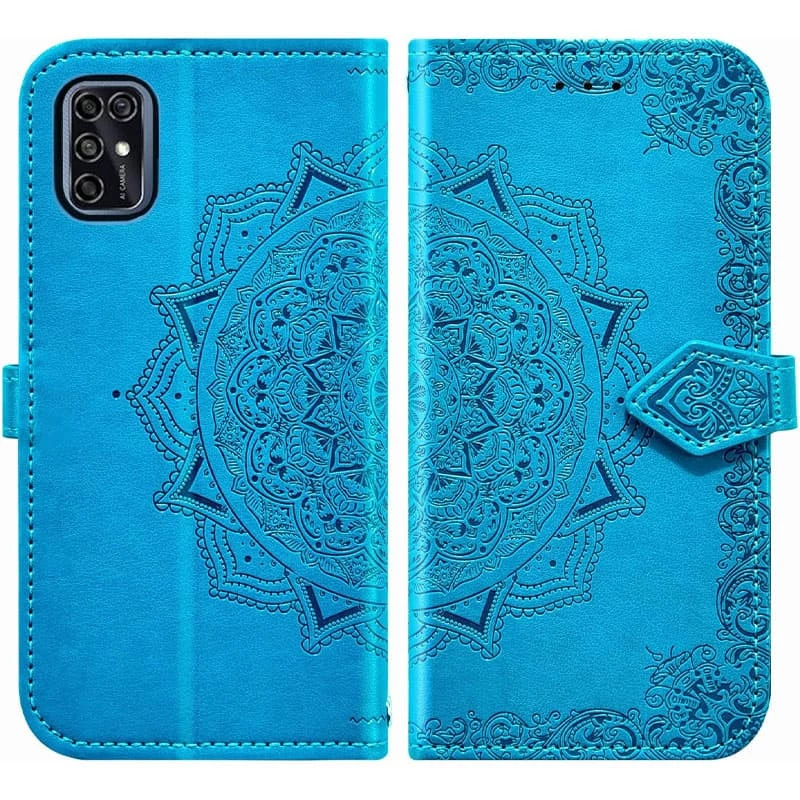 Шкіряний чохол-книжка Art Case з візитницею для ZTE Blade V2020 Smart – Синій. Фото 5 з 5