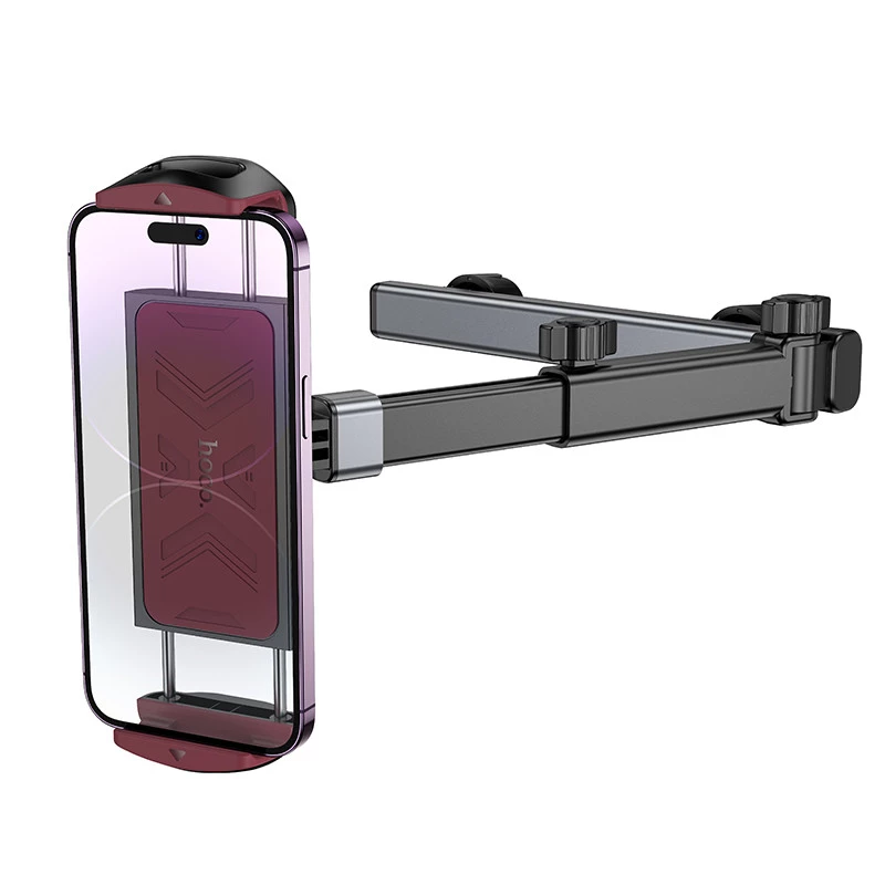 Автотримач Hoco H69 Gamble telescopic на підголівник – Black / Red. Фото 3 з 8