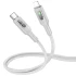 Дата кабель Hoco U120 Transparent explore intelligent power-off PD 27W Type-C to Lightning (1.2m) – Gray. Фото 2 з 5