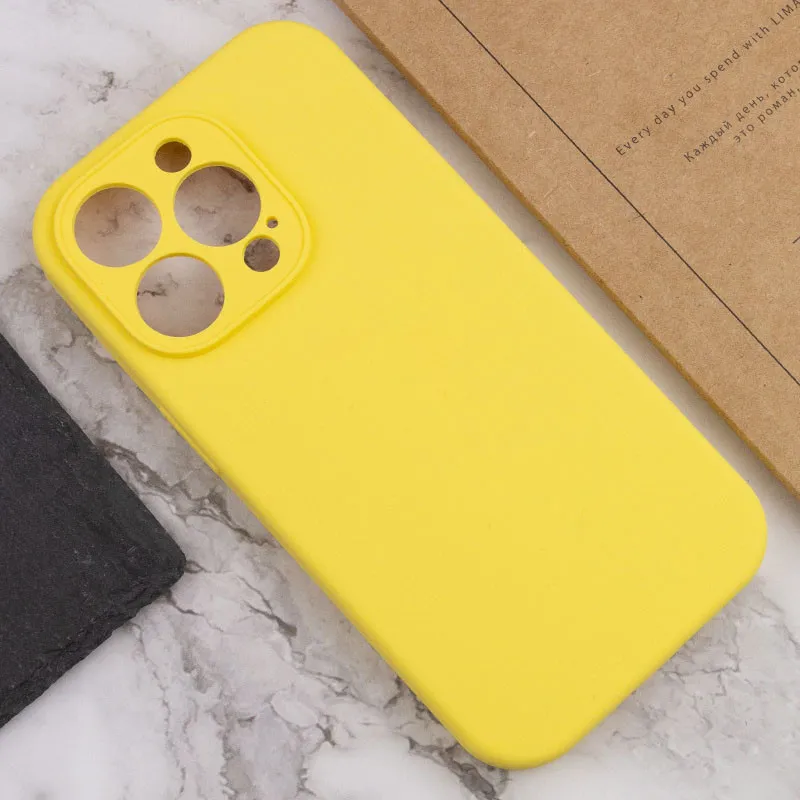 Чехол Silk Full Protective (AA) NO LOGO для Apple iPhone 16 Pro Max – Желтый / Yellow. Фото 13 из 18