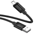 Дата кабель Hoco X122 Benefit USB to MicroUSB 2.4A (1m) – Black. Фото 3 з 4