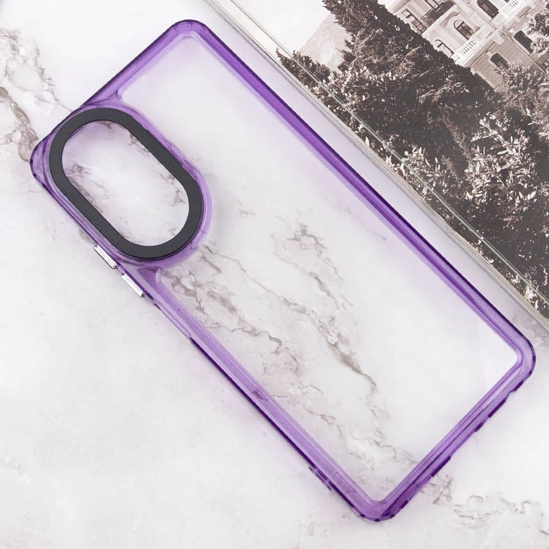 Кольоровий чохол TPU+PC на Oppo A78 4G – Purple. Фото 3 з 7