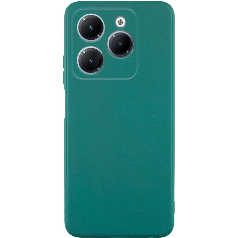 

Цветной силиконовый чехол с защитой камеры для Infinix Hot 40 (Зеленый / Green), Зелений / green