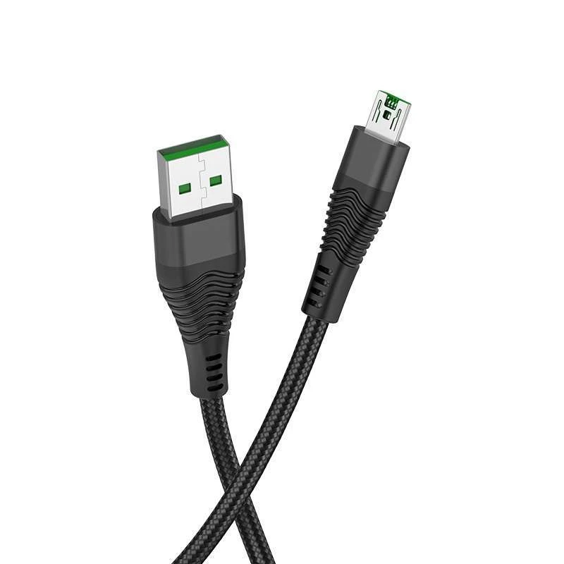 

Дата кабель Hoco U53 Flash microUSB (4A) (1.2m) (Черный), Чорний