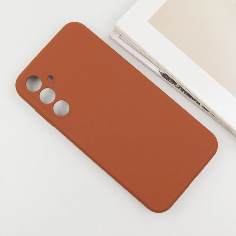 Чохол Silicone Case Lakshmi Plus з закритою камерою на Samsung Galaxy A35 – Коричневий / Brown. Фото 4 з 6