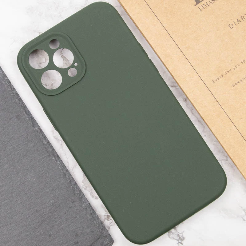 Чехол с защитой камеры Silicone Case для Apple iPhone 12 Pro Max (6.7") – Зеленый / Cyprus Green. Фото 5 из 6