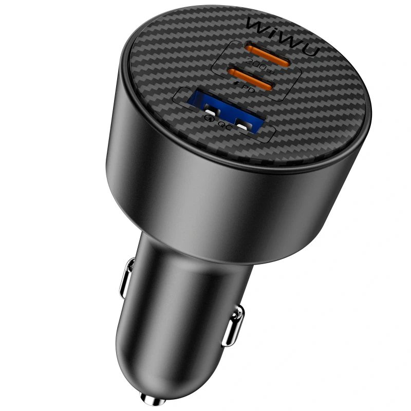 АЗП WIWU CC026 Warriors PD200W+QC3.0 (1USB-A/2C) – Black. Фото 5 з 6