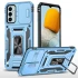 Ударостійкий чохол Square Ring зi шторкою на камеру на Samsung Galaxy A27 – Блакитний / Light Blue. Фото 1 з 2