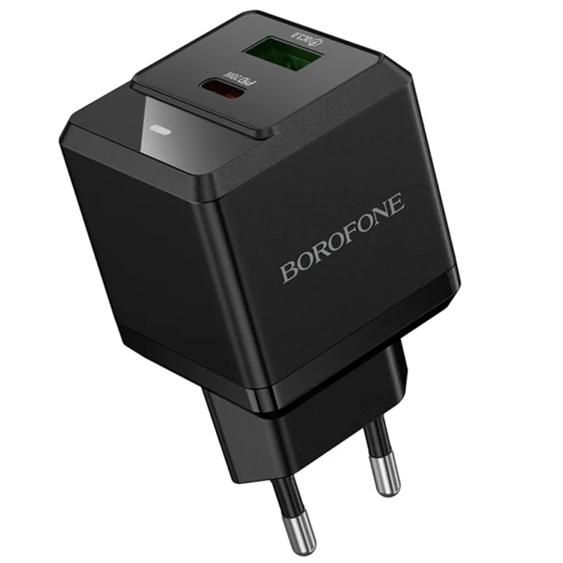 МЗП Borofone BN19 Intenso PD20W+QC3.0 (1USB-A/1C) – Black. Фото 3 з 4