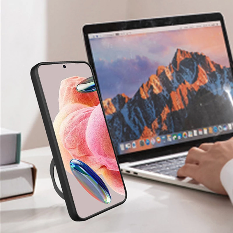 Ударопрочный чехол Bracket Ringstand с защитной шторкой для камеры для Samsung Galaxy A06 – Purple. Фото 2 из 3