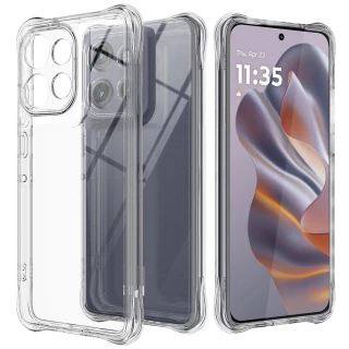 Ультратонкий силіконовий чохол GETMAN з критими бортами та камерою для Motorola Moto G75 фото 1 з 5