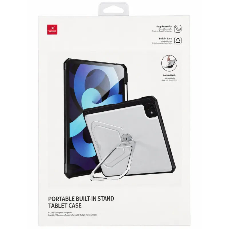 TPU+PC чехол Xundd 360 Rotate Stand (pen slot) для Apple iPad 11" (A16) 2025 – Черный. Фото 11 из 11