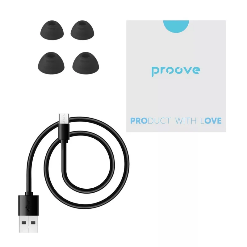 Бездротові TWS навушники Proove Intro Pro with ANC (APP) – Чорний / Obsidian Black. Фото 5 з 6