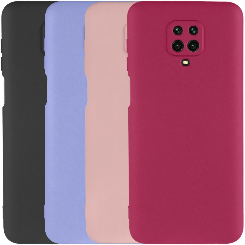 Цветной силиконовый чехол GETMAN с закрытой камерой на Xiaomi Redmi Note 9s / Note 9 Pro / Note 9 Pro Max фото 1 из 3