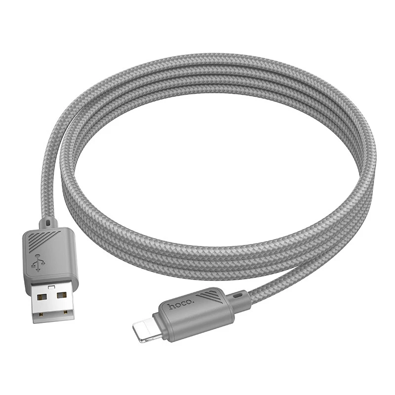 Дата кабель Hoco X113 Beneficio USB to Lightning (1m) – Gray. Фото 2 з 3