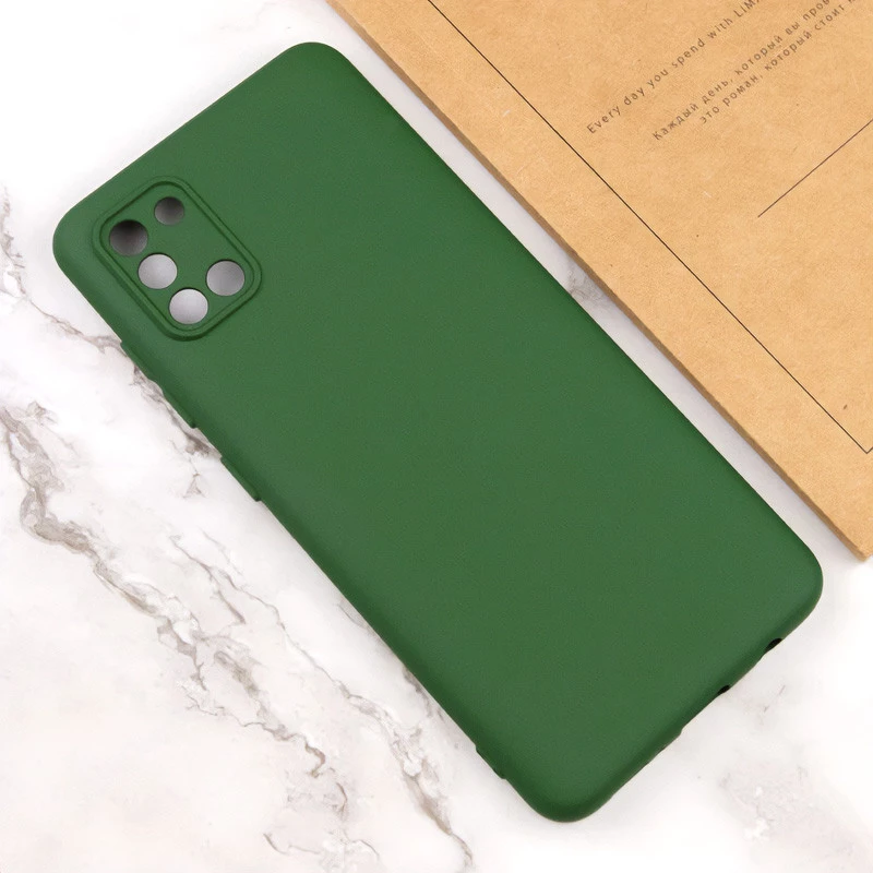 Чохол Silicone Case Lakshmi Elit на Samsung Galaxy A31 – Зелений / Dark green. Фото 6 з 7