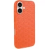 TPU чехол плетенка для Apple iPhone 16 – Orange. Фото 2 из 10