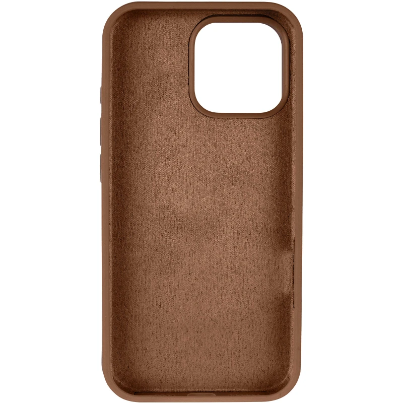 Чохол з закритим низом Silicone Case на Apple iPhone 16 Pro – Коричневий / Brown. Фото 4 з 6