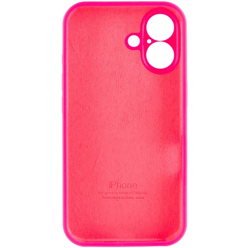 Чохол Silicone Case з захистом камери на Apple iPhone 16 Plus – Рожевий / Barbie pink. Фото 7 з 8
