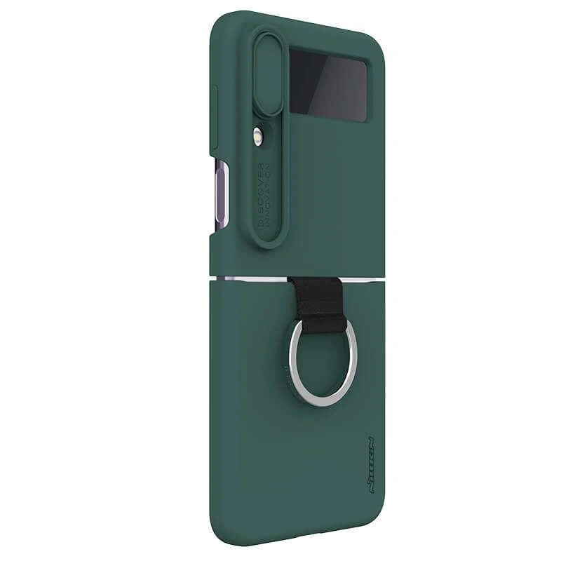 Силиконовая накладка Nillkin Camshield Silky для Samsung Galaxy Z Flip4 – Forest Green. Фото 2 из 5