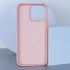 Кожаный чехол Bonbon с металлическими кнопками и MagSafe на Apple iPhone 15 (6.1") – Розовый / Light pink. Фото 3 из 10