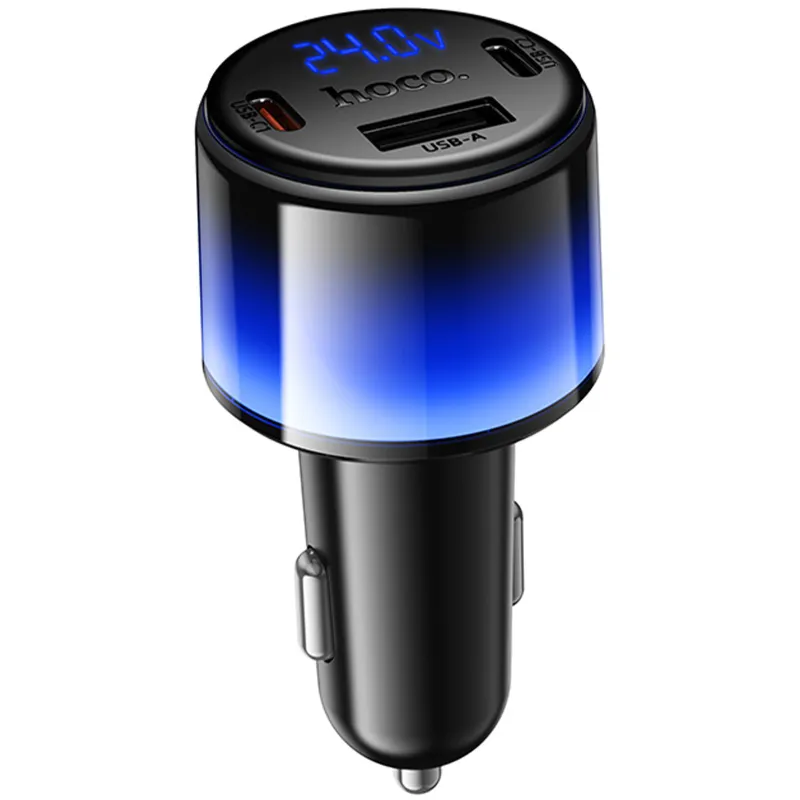 АЗП Hoco Z69A Vivido PD37W+QC3.0 (1USB-A/2C) – Black. Фото 1 з 6