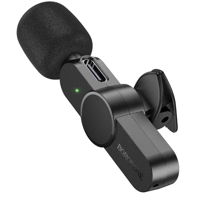 Мікрофон Borofone BFK12 Trophy lavalier Lightning – Black. Фото 6 з 6