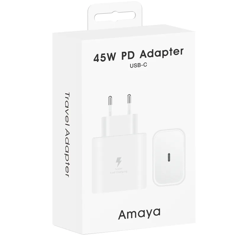 СЗУ Amaya SC45 PD45W (1USB-C) – White. Фото 2 из 2