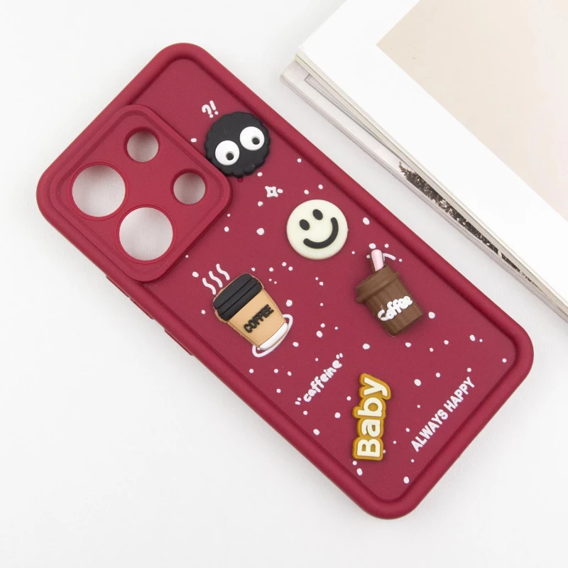 Чехол TPU Toys Case для Xiaomi Redmi Note 13 4G – Red / Always Happy. Фото 4 из 7