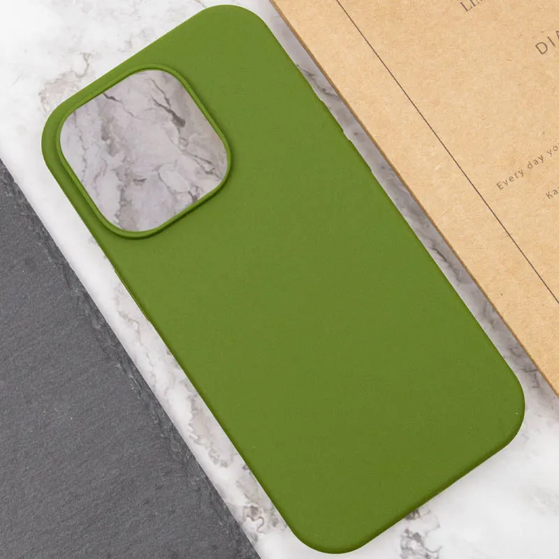 Чохол Silk Full Protective (AA) NO LOGO для Apple iPhone 13 Pro Max (6.7") – Зелений / Dark Olive. Фото 5 з 9
