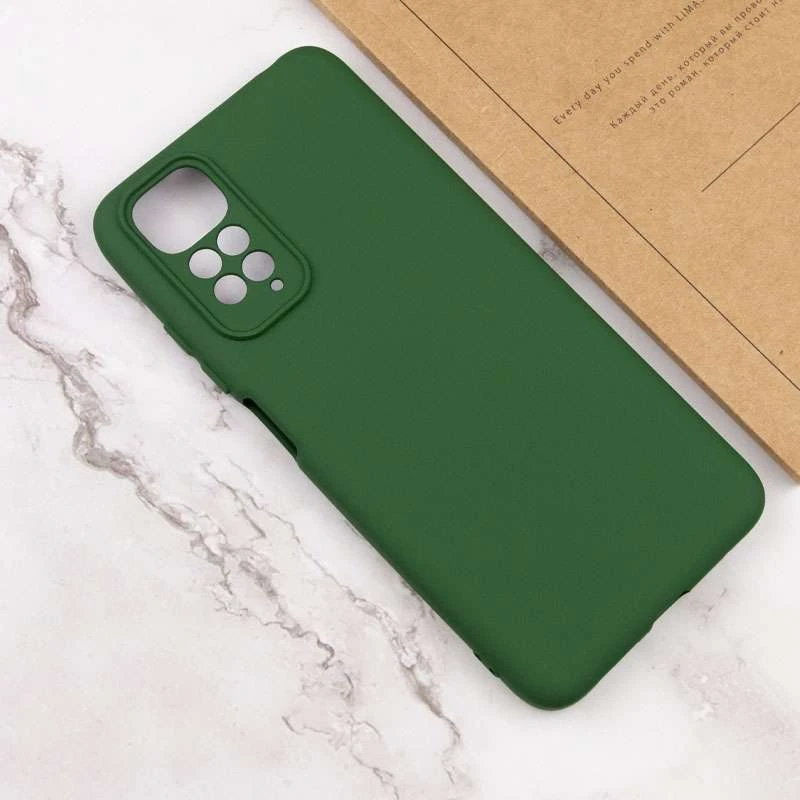 Чохол Silicone Case Lakshmi з закритою камерою на Xiaomi Redmi 10 – Зелений / Dark green. Фото 8 з 9